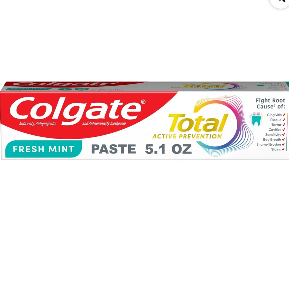 Colgate Total Active Prevention Fresh Mint Toothpaste, 5.1 oz NWT
